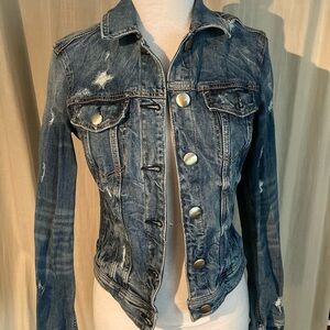 American Eagle cropped Distressed size S Denim Jeans Jacket